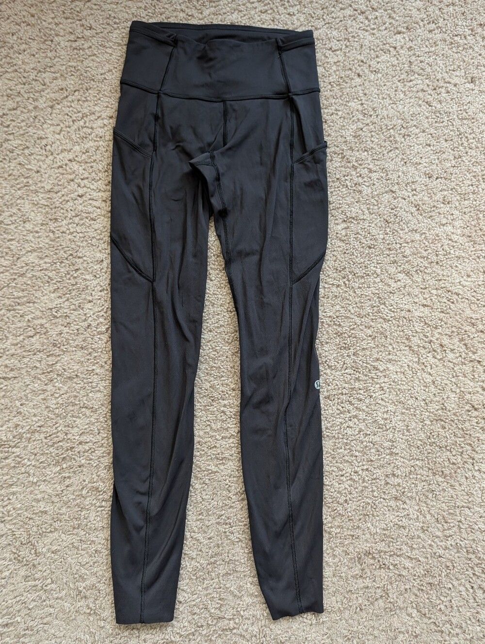 Lululemon Black Suede Fast and Free High-Rise Tight 28" Inseam Leggings Size 4 - Picture 4 of 16